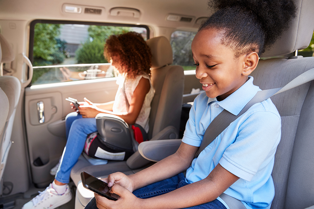 Car harness for special needs, installation on an individual seat. 